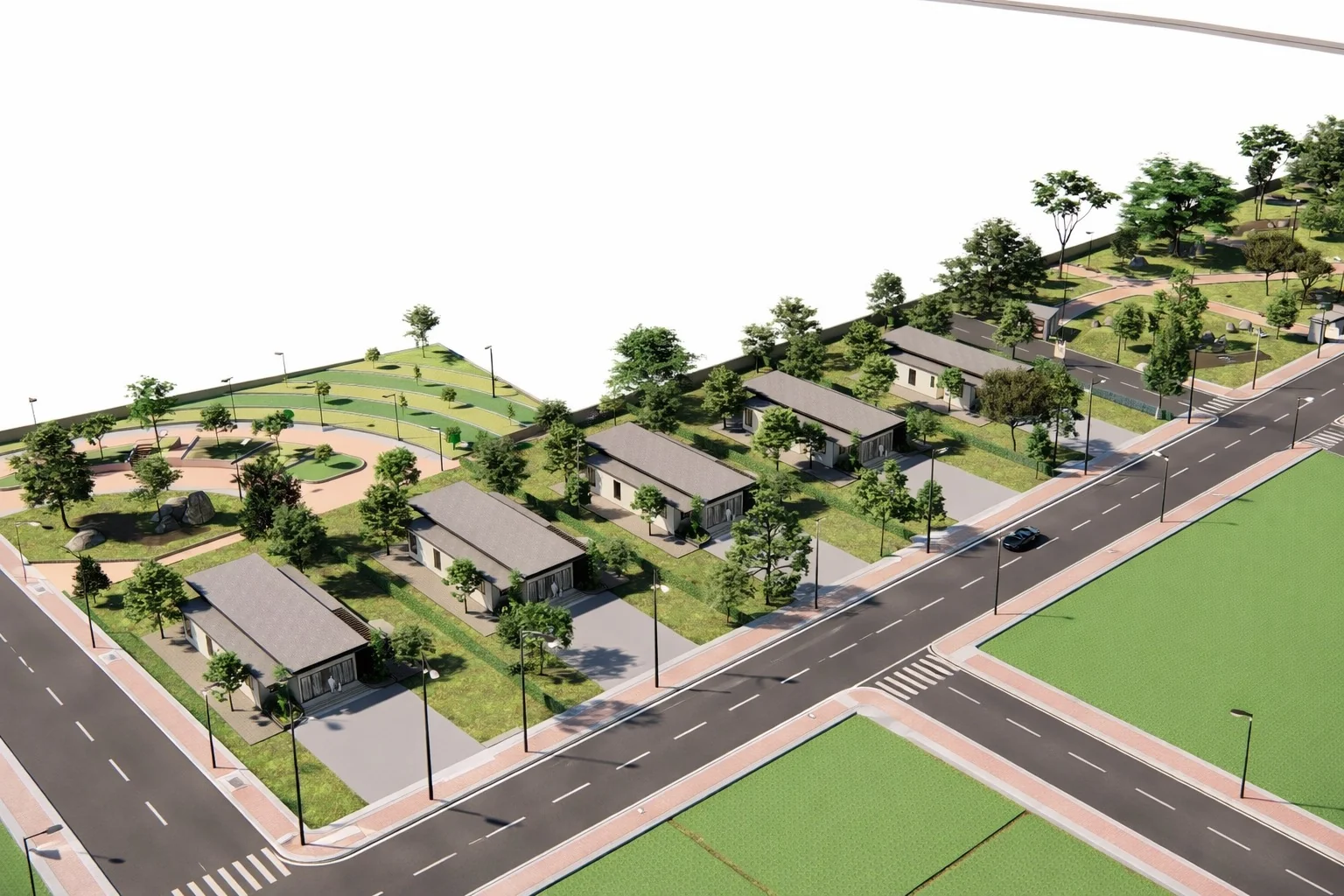 The Estates — Aerial view of master-planned wellness township